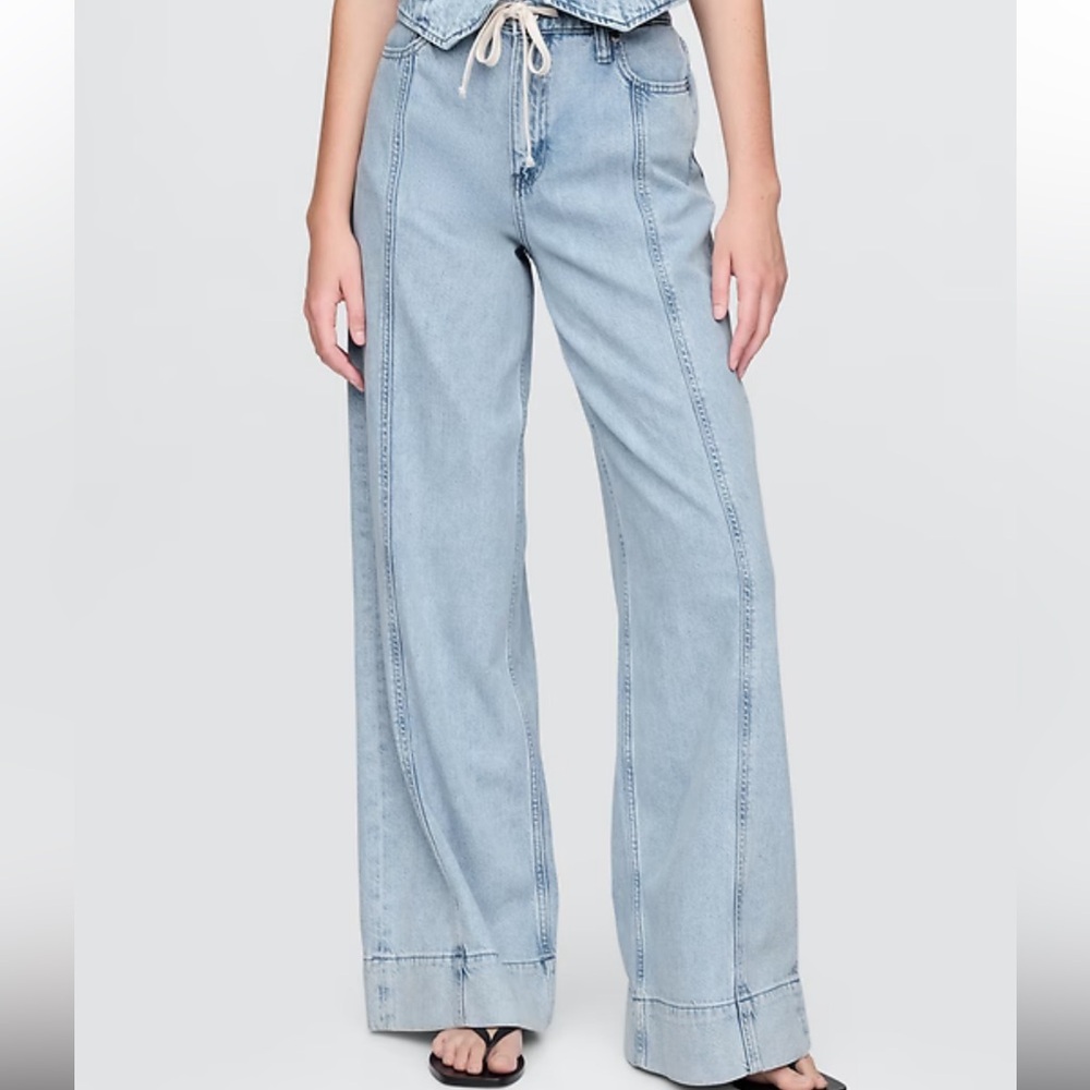 Gap Baggy Mid Rise Ultrasoft Denim Jeans Size 0 Petite